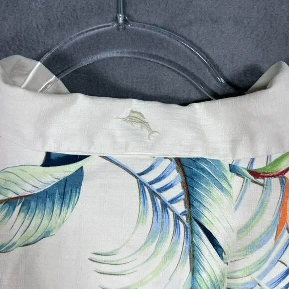 Tommy Bahama Cool, Palm and Collected Tampa Bay Rays Camp Shirt 100% silk